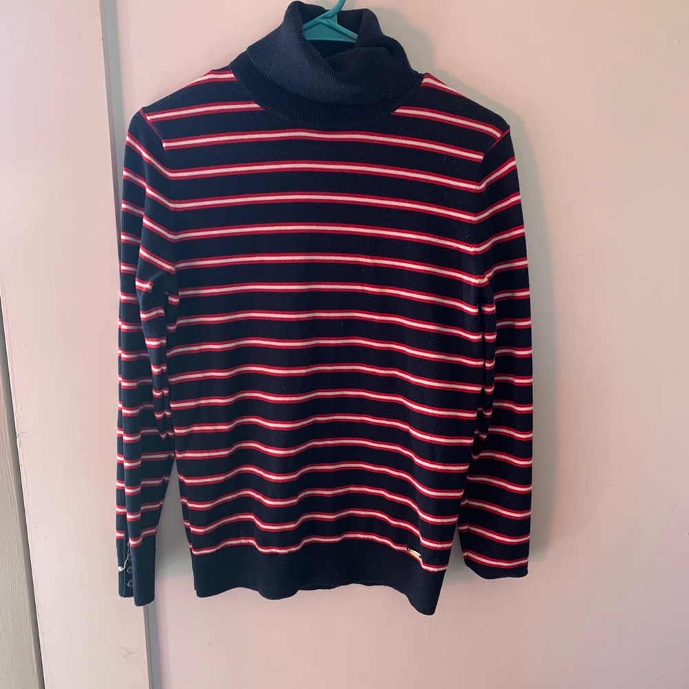 Red and blue Tommy Hilfiger turtleneck shirt